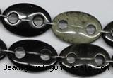 CFG302 15.5 inches 18*25mm carved oval golden obsidian beads