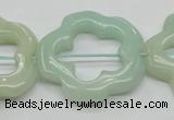 CFG31 15.5 inches 30mm carved flower amazonite gemstone beads