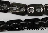 CFG322 15.5 inches 15*20mm carved rectangle golden obsidian beads