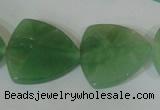 CFG531 15.5 inches 25*25mm carved triangle green aventurine beads