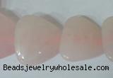 CFG539 15.5 inches 25*25mm carved triangle rose quartz beads