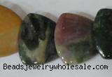 CFG540 15.5 inches 25*25mm carved triangle Indian agate beads