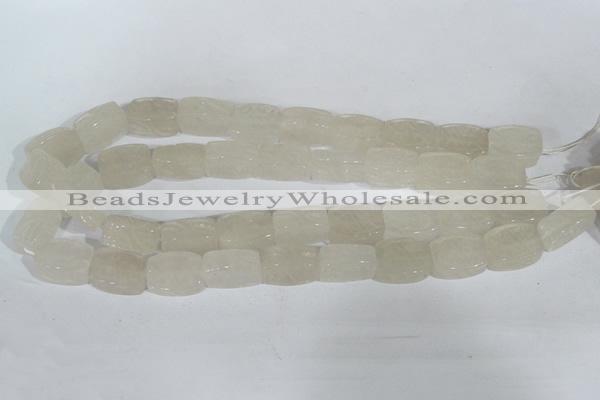 CFG545 15.5 inches 15*20mm carved brick white jade beads