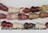 CFG61 15.5 inches 8*13mm carved calabash mookaite gemstone beads