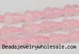 CFG63 15.5 inches 8*13mm carved calabash rose quartz beads