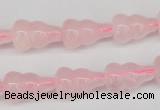 CFG64 15.5 inches 10*16mm carved calabash rose quartz beads