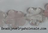 CFG652 15.5 inches 20mm carved flower rose quartz beads