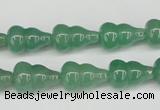 CFG66 15.5 inches 10*16mm carved calabash green aventurine beads