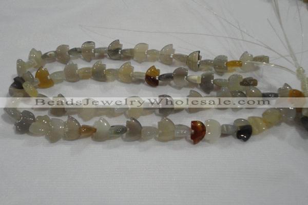 CFG766 15.5 inches 10*15mm carved animal agate gemstone beads