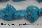 CFG793 12.5 inches 14*18mm carved animal synthetic turquoise beads