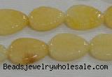 CFG820 12.5 inches 15*20mm carved leaf yellow jade beads wholesale