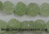 CFG886 15.5 inches 14mm carved flower New jade gemstone beads