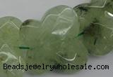 CFG926 30*33mm faceted & carved butterfly green rutilated quartz beads