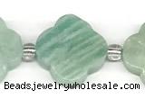 CFG992 15 inches 16mm - 17mm carved flower amazonite beads