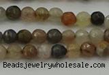 CFJ210 15.5 inches 4mm faceted round fancy jasper beads wholesale