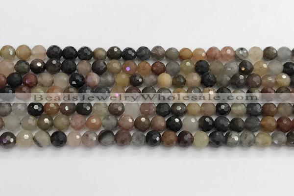 CFJ217 15.5 inches 6mm faceted round fancy jasper beads