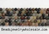 CFJ218 15.5 inches 8mm faceted round fancy jasper beads