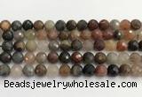 CFJ219 15.5 inches 10mm faceted round fancy jasper beads