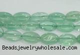 CFL101 15.5 inches 8*12mm oval natural green fluorite gemstone beads