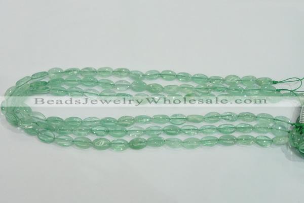 CFL101 15.5 inches 8*12mm oval natural green fluorite gemstone beads