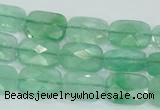 CFL104 15.5 inches 12*16mm faceted rectangle natural green fluorite beads