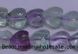 CFL1052 15 inches 10*10mm heart natural fluorite gemstone beads