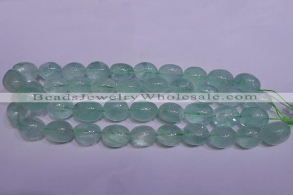 CFL1080 15 inches 15*20mm nuggets green fluorite gemstone beads