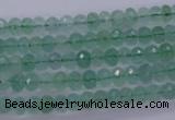 CFL110 15.5 inches 4*6mm faceted rondelle green fluorite beads