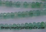 CFL111 15.5 inches 5*8mm faceted rondelle green fluorite beads