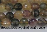 CFL1113 15.5 inches 10mm faceted round yellow fluorite gemstone beads