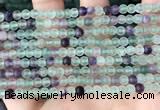 CFL1145 15.5 inches 4mm round matte fluorite beads wholesale