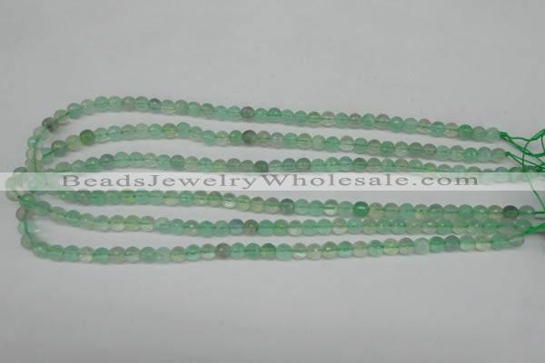 CFL115 15.5 inches 6mm faceted round green fluorite beads