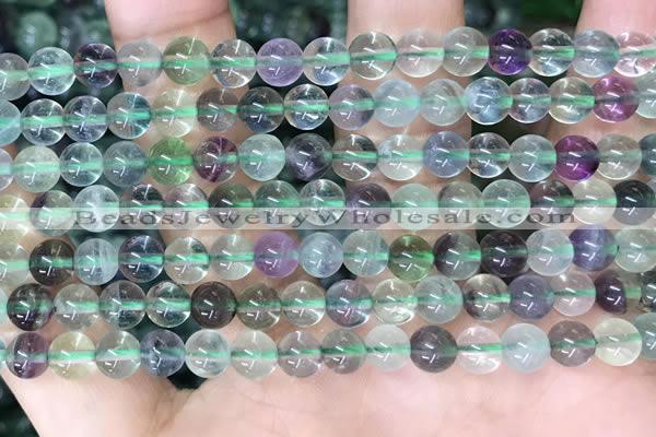 CFL1151 15.5 inches 6mm round fluorite gemstone beads