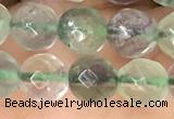 CLF1155 15.5 inches 6mm faceetd round fluorite gemstone beads