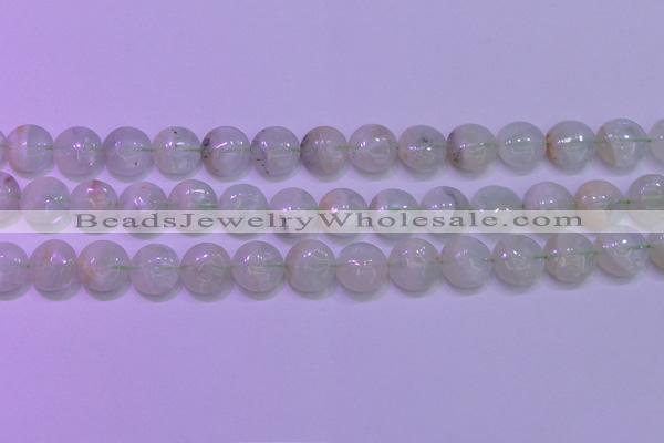 CFL1209 15.5 inches 12mm flat round green fluorite gemstone beads