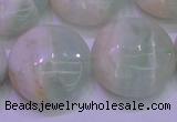 CFL1214 15.5 inches 25mm flat round green fluorite gemstone beads