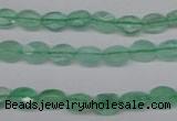 CFL122 15.5 inches 6*8mm faceted oval green fluorite beads