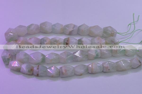 CFL1229 15.5 inches 13*18mm - 15*20mm faceted nuggets green fluorite beads