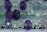 CFL1240 15 inches 5*6mm faceted rondelle fluorite beads