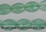 CFL125 15.5 inches 12*16mm faceted oval green fluorite beads