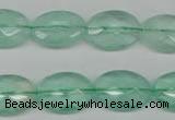 CFL126 15.5 inches 13*18mm faceted oval green fluorite beads