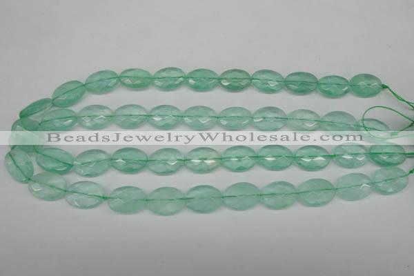 CFL126 15.5 inches 13*18mm faceted oval green fluorite beads