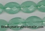 CFL127 15.5 inches 15*20mm faceted oval green fluorite beads