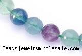 CFL14 16 inch A- grade 10mm faceted round natural fluorite beads