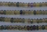 CFL140 15.5 inches 3*6mm faceted rondelle yellow fluorite beads