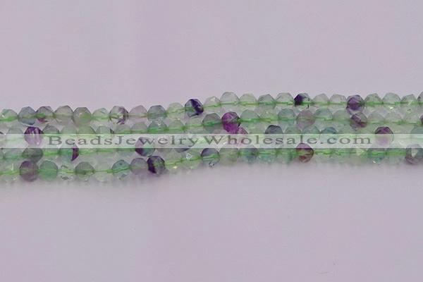 CFL1406 15.5 inches 6mm faceted nuggets fluorite gemstone beads