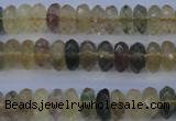 CFL142 15.5 inches 5*10mm faceted rondelle yellow fluorite beads