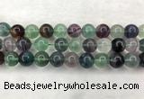 CFL1466 15.5 inches 16mm round A grade fluorite gemstone beads