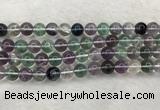 CFL1474 15.5 inches 12mm round AA grade fluorite gemstone beads