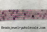 CFL1480 15.5 inches 4mm round rainbow fluorite gemstone beads